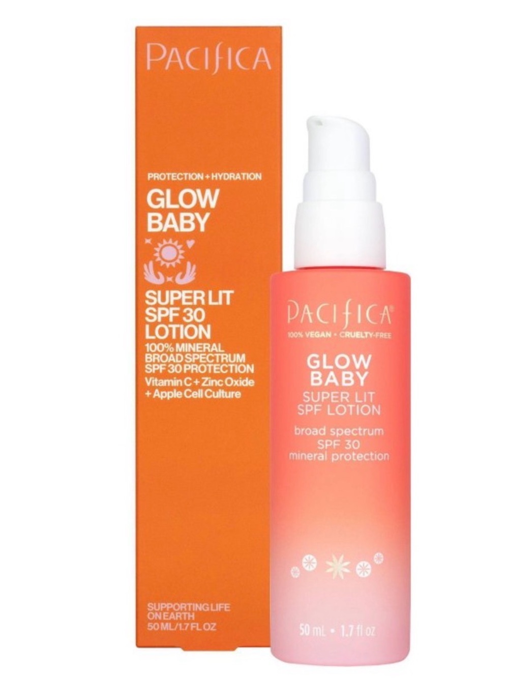 New Pacifica Glow Baby SuperLit SPF 30 Lotion-vitamin C plus